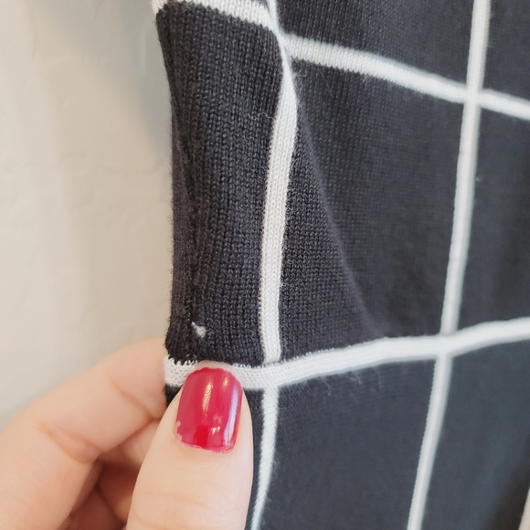 💕 My Michelle Girls Black & White Grid Print Dress Girl's Size Medium - Picture 9 of 9